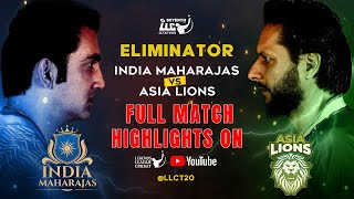 India Maharajas v Asia Lions  Highlights  Match 7  Eliminator  Legends League Cricket 2023 [upl. by Yekciv829]