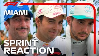 Drivers React After ActionPacked Sprint  2024 Miami Grand Prix [upl. by Enaillil]