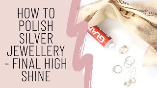 How to polish silver jewellery  final high shine [upl. by Ahseenat]