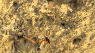 Charlotte Durif climbing Les 3P 514d in Verdon [upl. by Amorete695]