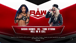 WWE Sasha banks Vs Toni Storm Hell in A Cell Match Gameplay amp News  Hindi Commentary [upl. by Dupuy]