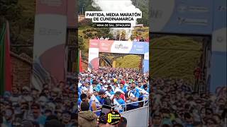 Partida de la Media Maratón de Cundinamarca frente a mina de sal de Zipaquirá Running Atletismo [upl. by Lehcyar]