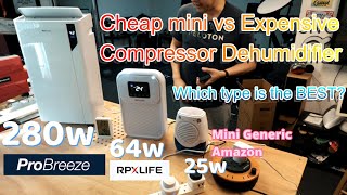 Cheap Mini dehumidifier vs Expensive compressor dehumidifier watch before you buy one [upl. by Favien]