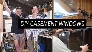 DIY CASEMENT WINDOWS build and installation  The Eberharts [upl. by Kcirdla]