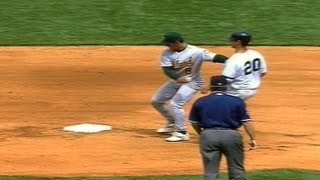 Randy Velarde pulls off an unassisted triple play in 2000 [upl. by Ynogoham]