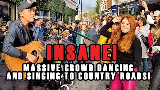 MASSIVE CROWD Singing and Dancing to COUNTRY ROADS​ [upl. by Ardnola277]