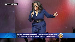 Oprah Donates 3M To Provide Scholarships For South LA Residents Impacted By COVID19 [upl. by Aennyl]