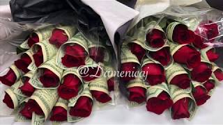 Money Wrapped Rose Bouquet [upl. by Atlee]