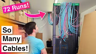 Massive Home Network Install  Part 2 Pulling The Cables [upl. by Aelanej]