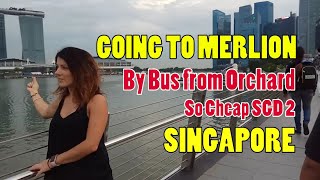 Jalan jalan ke Merlion Park Naik Bus Dari Orchard Road Singapura Cuma SGD2 [upl. by Maris]