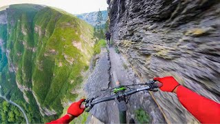 RISKIEST Mountain Bike Ride of My Life 1000ft Drop [upl. by Kuehn]