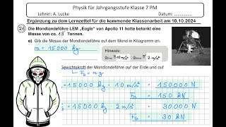 Hilfe für Hausaufgabe 7 PM Physik Gewichtskraft amp Federkonstante [upl. by Isak]