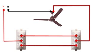 1 Fan amp 2 Two way switch connection  Two way switch ka connection kaise kare Fan ke sath [upl. by Georas740]