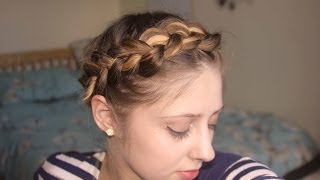 Short fine hair tutorial Easy Crown Braid  Plait [upl. by Golden]