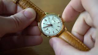 How to wind and operate vintage chronograph  Landeron 51 48 148 248 151 [upl. by Ardnossac171]