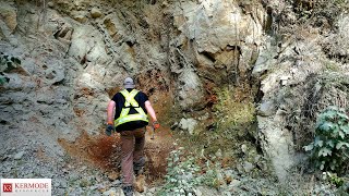 Quartz Vein Shear Zone Located Near Old Gold Mines Star Of The West Property KLM [upl. by Nitsug]