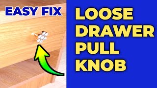 DIY How to fixrepair A CABINET DRAWER LOOSE KNOBS  CABINET PULL DRAWER KNOB REPAIR myhomehacks [upl. by Ettenor]