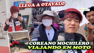 COREANO MOCHILERO  REALIZA SU PRIMER VIAJE LARGO EN MOTO  LLEGA A OTAVALO [upl. by Llezom]