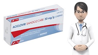 ACICLOVIR aciclovir sandoz care 50 mgg crema efg 1 tubo de 2 g [upl. by Nysa]