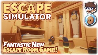 FANTASTIC NEW COOP ESCAPE ROOM GAME  Lets Play Escape Simulator  ft orbitalpotato [upl. by Bloch]