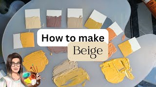 How to make beige with acrylic paint different shades [upl. by Bresee421]