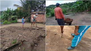 andamento da construção dos tanques para criar peixes [upl. by Narual]