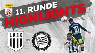 LASK  SK Puntigamer Sturm Graz 11 Runde ADMIRAL Bundesliga 202425 [upl. by Kenna]