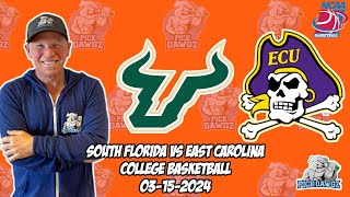 South Florida vs East Carolina 31524 Free College Basketball Picks and Predictions  NCAAB Pick [upl. by Palgrave953]