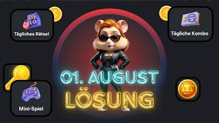 01 August  heutige Lösung  Mini Spiel  Tägliches Rätsel  Kombo  Hamster Kombat [upl. by Ogait957]