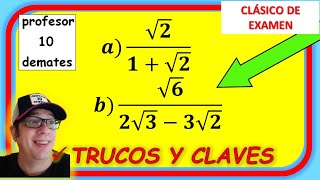 RACIONALIZACIÓN de Denominadores con Raiz arriba y abajo Racionalizar fracciones 02 [upl. by Nosiddam]