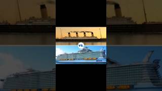 Royal Caribbean 🔥 Vs Titanic  size Comparison 🔥🔥titanic iceberg cruiseship shorts tranding [upl. by Eiduj]