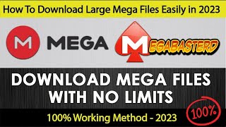 How to download large files from mega link in one click  Updated Method 2023  API issue solved [upl. by Limann]