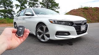 2018 Honda Accord Touring Start Up Walkaround Test Drive and Review [upl. by Llenyar]