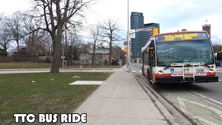 BloorDanforth Night Bus  TTC Route 300 Bus Ride From Castle Frank Rd To 3450 Danforth Ave [upl. by Weider]