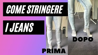 DIY Come stringere le gambe dei Jeans  Metodo facile e veloce [upl. by Eliezer]