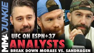 UFC analysts break down Moraes vs Sandhagen [upl. by Ahsinroc512]