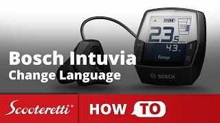 Bosch Intuvia Language Change [upl. by Norda]