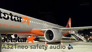 Jetstar A321neo safety demo audio [upl. by Iclek]