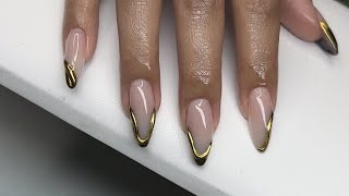 Long Almond Textured 3d Chrome Acrylic Nails [upl. by Stoddard]