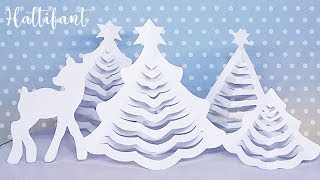 Hattifant  3D Christmas Tree  THE ORIGINAL  3D Paper Christmas Tree with FREE printables [upl. by Rinaldo]