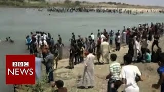 Iraqis attempt river crossing as militants take Mosul  BBC News [upl. by Drusi101]