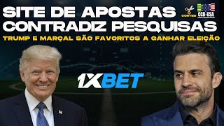 APOSTAS NA 1XBET AJUDAM A PROVAR QUE TRUMP E MARÇAL LIDERAM AS PESQUISAS [upl. by Flowers]