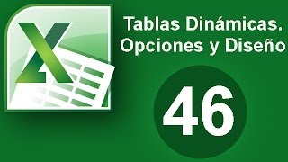 Tutorial Excel Cap 46 Tablas Dinámicas Opciones y Diseño [upl. by Bouchier870]