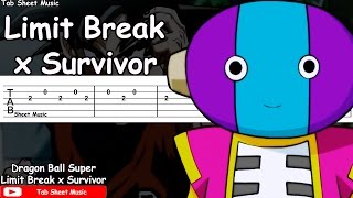 Dragon Ball Super OP 2  Limit Break x Survivor Guitar Tutorial [upl. by Barclay]