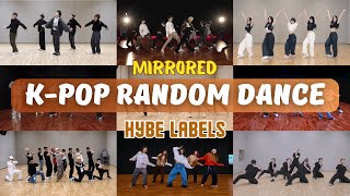 MIRRORED HYBE RANDOM DANCE BTS TXT LE SSERAFIM NewJeans ENHYPEN SEVENTEEN etc [upl. by Grosz811]