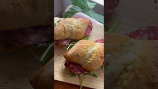 Quick amp Delicious Salami Sandwich 🥖🤍✨ sandwichasmr asmrfood [upl. by Ettenal6]