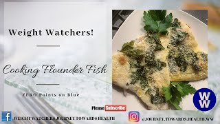 Weight Watchers  Cooking Flounder Fish  ZERO Points on Blue [upl. by Adriana]