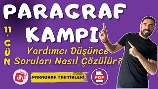 Paragrafta Yardımcı Düşünce Soruları Nasıl Çözülür  TAKTİKLERLE PARAGRAF KAMPI  Deniz Hoca [upl. by Nirraj]