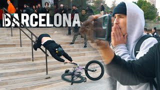 BARCELONA STREET BMX JAM TURNS INTO A RIOT [upl. by Nosnor735]