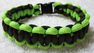 Two Color Paracord Bracelet  Part 7 Finishing Up [upl. by Dorrie]